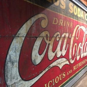 Coca-Cola is headquartered in Atlanta and I found this vintage sign in the depths of the Underground.